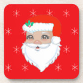 Cute Santa Claus Bier Onderzetter (Voorkant)