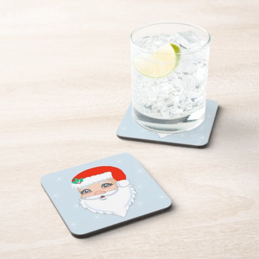 Cute Santa Claus Bier Onderzetter (Rechterzijde)