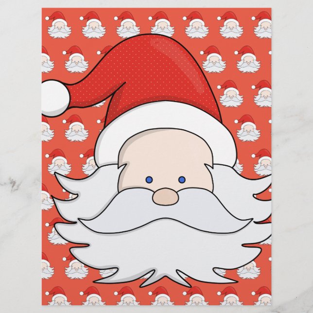 Cute Santa Claus Briefhoofd (Voorkant)