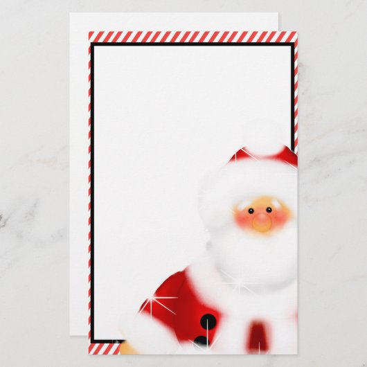Cute Santa Claus Briefpapier (Voorkant / Achterkant)