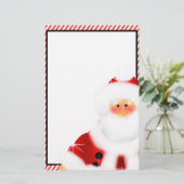 Cute Santa Claus Briefpapier (Staand voorkant)