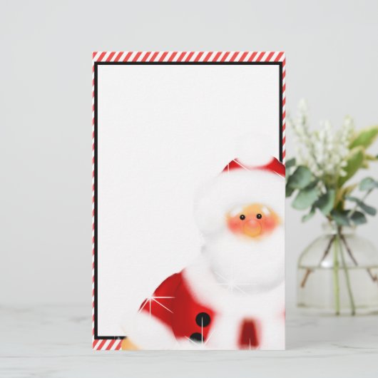 Cute Santa Claus Briefpapier (Staand voorkant)