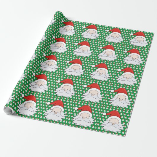 Cute Santa Claus Cadeaupapier (Uitgerold)