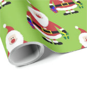 Cute Santa Claus Cadeaupapier (Rol Hoek)
