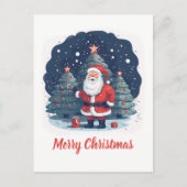 Cute Santa Claus Cartoon Briefkaart (Voorkant)