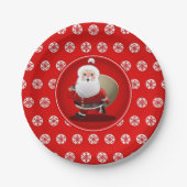 Cute Santa Claus Cartoon Papieren Bordje (Voorkant)