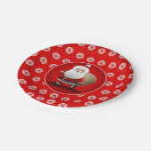 Cute Santa Claus Cartoon Papieren Bordje (Gekanteld)