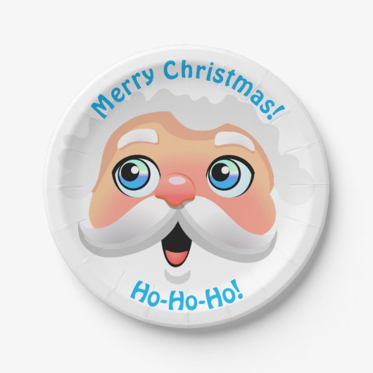 Cute Santa Claus Cartoon Papieren Bordje (Voorkant)