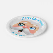 Cute Santa Claus Cartoon Papieren Bordje (Gekanteld)