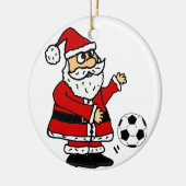 Cute Santa Claus-Cartoon voor voetgangers Keramisch Ornament (Links)