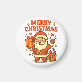  Cute Santa Claus Christmas Art –  Merry Christmas Magneet
