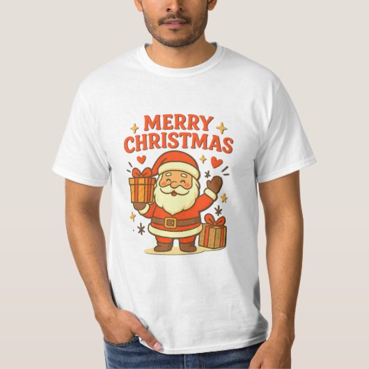  Cute Santa Claus Christmas Art –  Merry Christmas T-shirt (Voorkant)