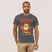 Cute Santa Claus Christmas Art – Merry Christmas T-shirt (Voorkant volledig)