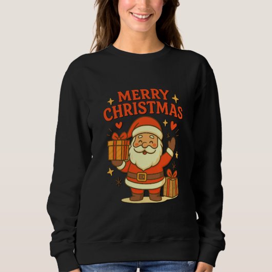 Cute Santa Claus Christmas Art – Merry Christmas Trui (Voorkant)