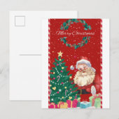 🎄 Cute Santa Claus Christmas Illustration – Festi Briefkaart (Voorkant / Achterkant)