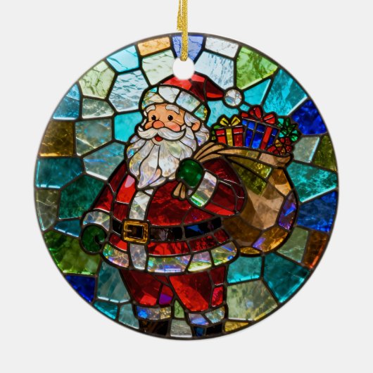 Cute Santa Claus Christmas Ornament (Achterkant)