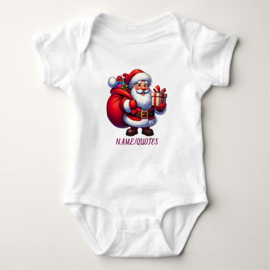 Cute Santa Claus Christmas Romper (Voorkant)