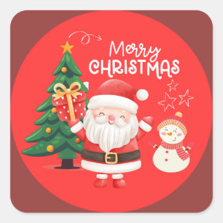 Cute Santa Claus Christmas Sticker
