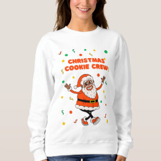 Cute Santa Claus Cookie Baking Sweatshirt
