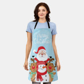 Cute Santa Claus, deer and snowman Schort (Gedragen)