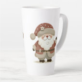 Cute Santa Claus & Drawing Christmas Latte Mok (Rechterhoek)