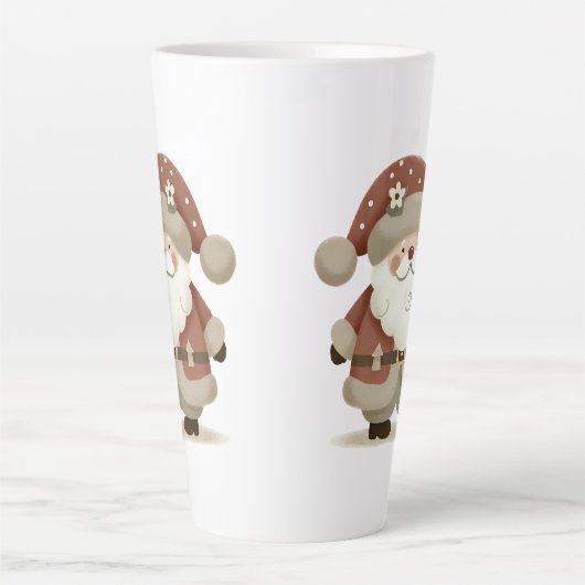 Cute Santa Claus & Drawing Christmas Latte Mok (Voorkant)