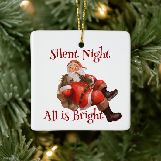 Cute Santa Claus Eerste Kerstmis Aangepaste Foto Keramisch Ornament (Boom)