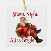 Cute Santa Claus Eerste Kerstmis Aangepaste Foto Keramisch Ornament (Voorkant)