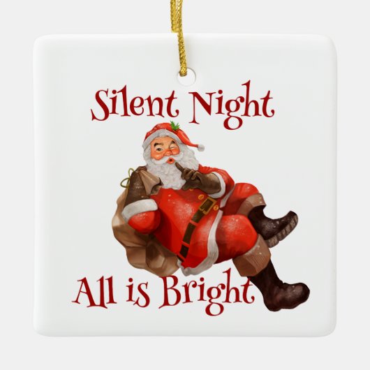 Cute Santa Claus Eerste Kerstmis Aangepaste Foto Keramisch Ornament (Voorkant)