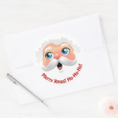 Cute Santa Claus Face Cartoon Ronde Sticker (Envelop)