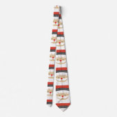 Cute Santa Claus Face Kerstmis Stropdas (Achterkant)