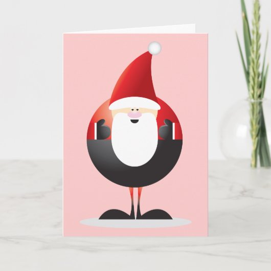 Cute Santa Claus Feestdagen Kaart (Voorkant)