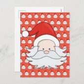 Cute Santa Claus Feestdagenkaart (Voorkant / Achterkant)