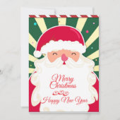 Cute Santa Claus Feestdagenkaart (Voorkant)