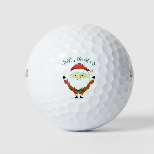 Cute Santa Claus Golfballen (Voorkant)