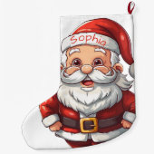 Cute Santa Claus Grote Kerstsok (Achterkant)