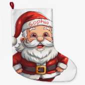 Cute Santa Claus Grote Kerstsok (Voorkant)