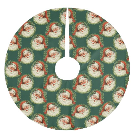 Cute Santa Claus Happy Face Kerstmis Kerstboom Rok (Voorkant)