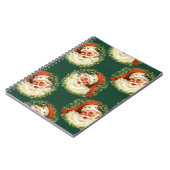 Cute Santa Claus Happy Face Kerstmis Notitieboek (Linkerzijde)