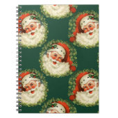 Cute Santa Claus Happy Face Kerstmis Notitieboek (Voorkant)