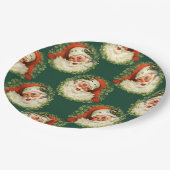 Cute Santa Claus Happy Face Kerstmis Papieren Bordje (Gekanteld)