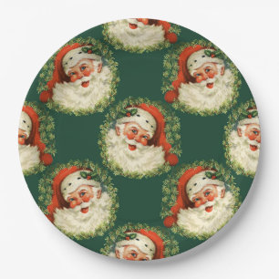 Cute Santa Claus Happy Face Kerstmis Papieren Bordje