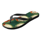 Cute Santa Claus Happy Face Kerstmis Teenslippers (Schuin)