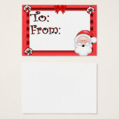 Cute Santa Claus Holiday Gift Label Visitekaartjes (Voorkant /achterkant)