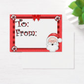 Cute Santa Claus Holiday Gift Label Visitekaartjes (Bureau)
