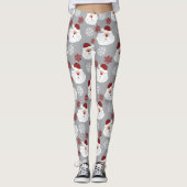 Cute Santa Claus Holiday Leggings (Voorkant)