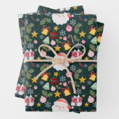 Cute Santa Claus Holiday Seamless Pattern Inpakpapier Vel (In situ)