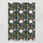 Cute Santa Claus Holiday Seamless Pattern Kaart (Voorkant)