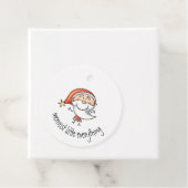 Cute Santa Claus Illustration Merry Alles Bedankjes Labels (In situ)
