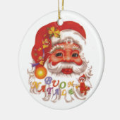 Cute Santa Claus Keramisch Ornament (Links)